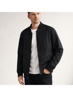 Banana Republic Black Bomber Jacket XL Tall Lightweight Zip Up
